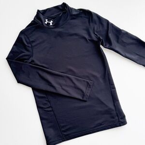 Under Armour Kids Red Long Sleeve Mock Neck Coldgear Shirt
